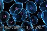 干细胞调理脑中风什么时候临床